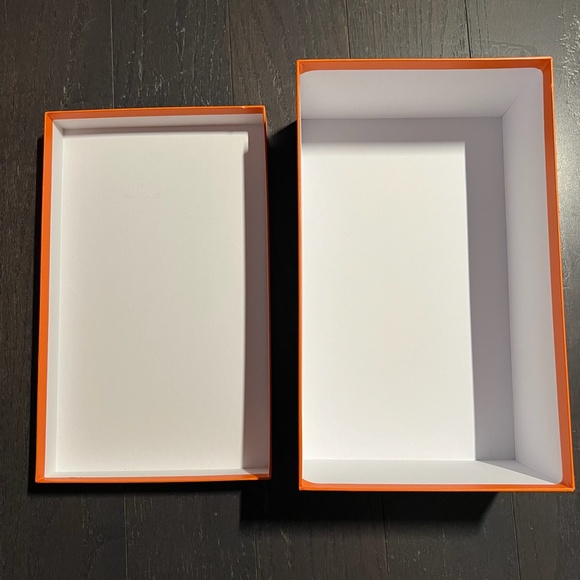 Hermes large size empty box shoe box case decoration storage orange - Picture 11 of 12